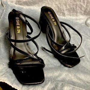 She & in  shoes